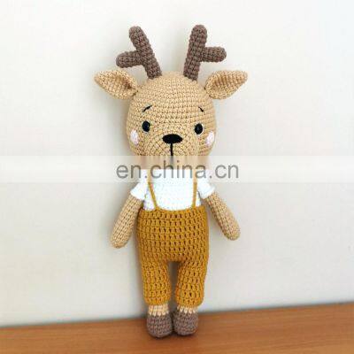 Crochet Reindeer Deer Amigurumi Toy Handmade Stuffed Animal Baby Gift Newborn Toddler Present Cheap Wholesale photo-4