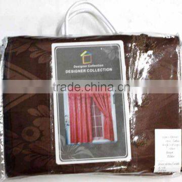 2PCS JACQUARD WINDOW CURTAIN SET WITH LACE BACKING, WITH 2 TASSEL TIE-BACK photo-3