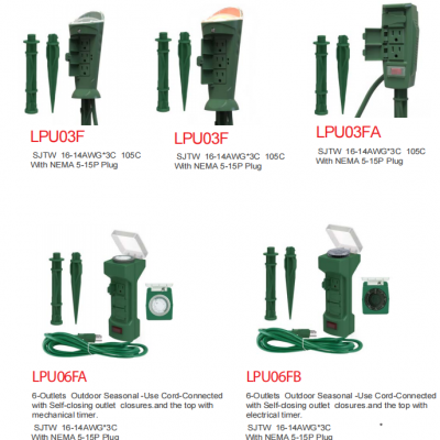 SJTW 16-14AWG*3C NEMA5-15P Power Stake photo-2