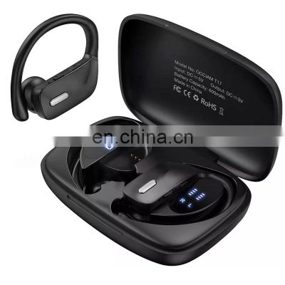 Tws 5.0 Stereo Earhooks Tws Bluetooth Earphones Waterproof Wireless Earbuds