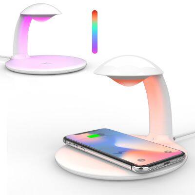 Unique shape magnetic Mutli Functional Bedside Lamp Mobile Phone Wireless Charger Night Light