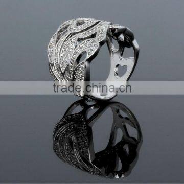 Latest Design Party Dress Cubic Zirconia Chunky Big Size Women Gold Wedding Ring photo-5