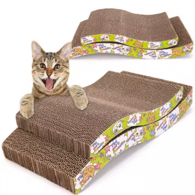 MEOW LOVE Customized Luxury Pet Cat Scratching Pad Scratch Post Simons Cat Furniture Corrugated Cardboard Scratcher Toy Cat Perch