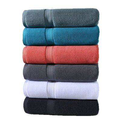 100% cotton bath towel, hotel thick and large wrapped towel, household cotton towel, black, white, red, blue, green