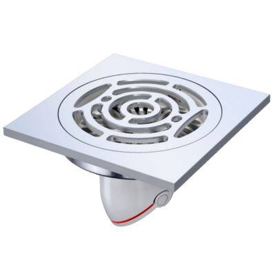 Modern Design 4 Inches All Brass Main Body Deodorization Floor Drain Customized for Hotels Kitchens Bathrooms Factory Price