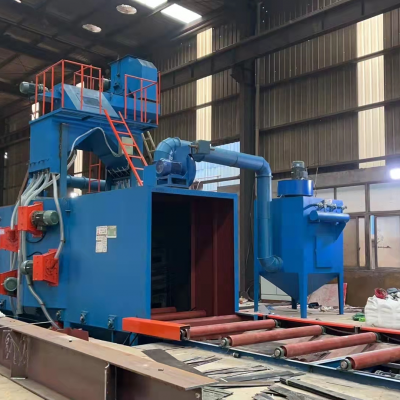 Q69 Series Rust Removal and Cleaning Metal Surface H-beam Ball Bearings Roller Conveyor Through Shot Blasting Machine photo-3