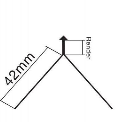 Easy Installation Plaster Corner Beads PVC Leg 42mm for Architecture