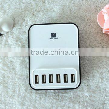 New design usb mobile charger with 6 ports