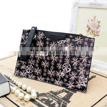 PVC Printing Gold Flowers Animal Handbag Envelope Tide Female Small Bag Online Shopping Ladies Handbags photo-2
