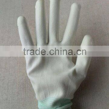 white Nylon liner pu coated gloves en388