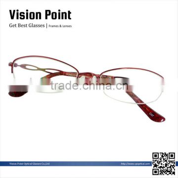 Ladies half-rim 2014 fashion for danyang eyewear optical frames factory from china wholesale