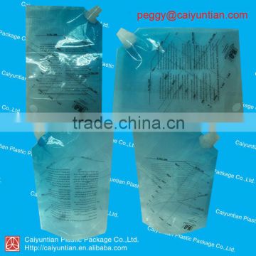 pvc plastic bag with Mouth and liquid