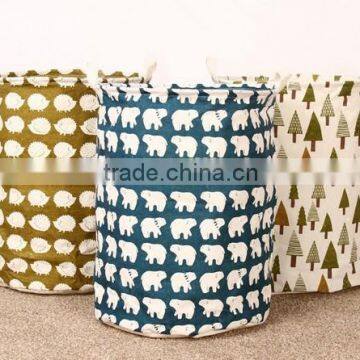 Folding Laundry Bag Toy Clothes Storage Basket Fabric Basket