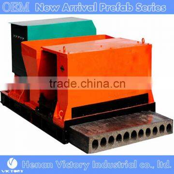 building/construction project using reinforced concrete hollow core slab machine with slab vibrator