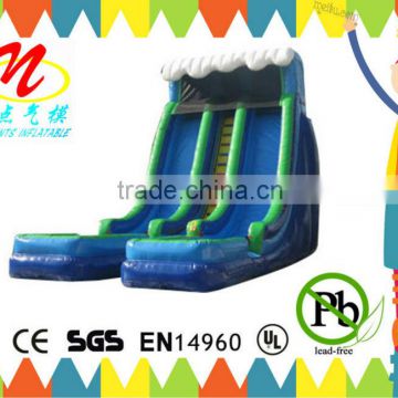 Children's trampolines double lanes inflatable pool water slides