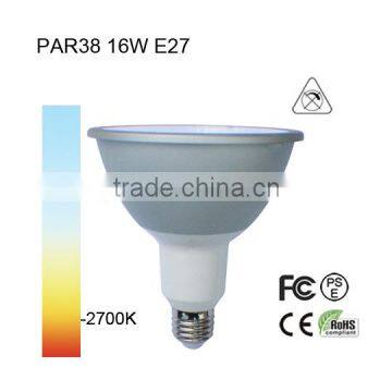 16W 1300lm E27 100w Equivalent par38 led spotlight