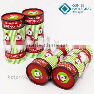 Custom Fancy Christmas Gift Cylindrical Tube Box