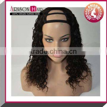 Virgin Brazilian Human Hair Cheap U Part Wigs for sale