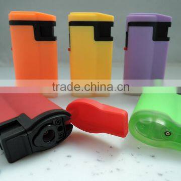 High Quality Plastic Gas Recharge Wind-proof Jet Flame Outdoor Lighter photo-2