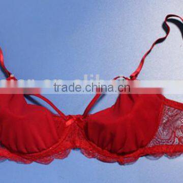 The Front Belt Lace Bra Panty Set Underwear
