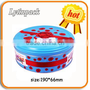 2016 hot sell round tin packaging box