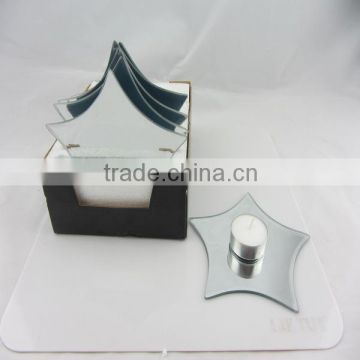 star shape mirror candle plate,star shape tealight candle holder