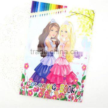 Coloring the multicolor stickers sketch book for kids