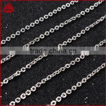 14 Inch Silver Plated Copper Finished Chain Necklace Finding Golden Flat Cable Chain With Losbter Clasp photo-5