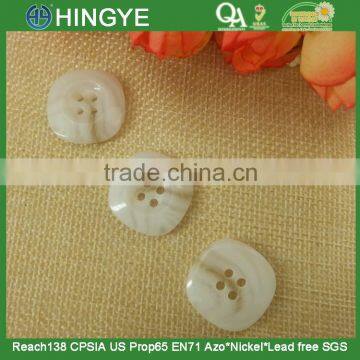 Square shape resin Faux horn Button