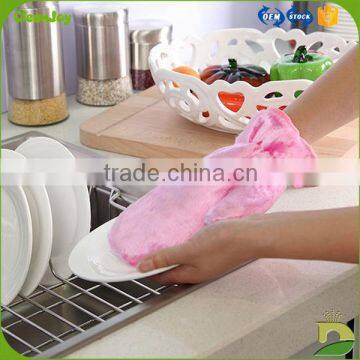 quick dry towel woodfiber glove with waterproof menbrane