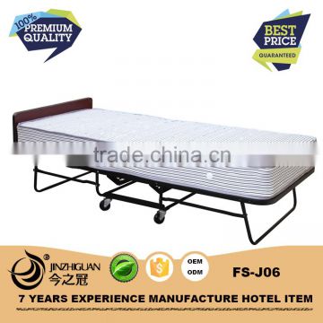 Hotel rollaway metal folding bed with headboard(FS-J06)