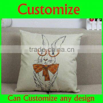 Wholesale cheap cotton 3d printdog decorative pillow cover