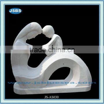 decorative abstract stone mother and children statues