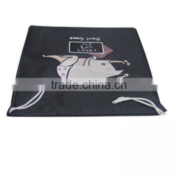 Online Shopping Cute Cartoon Gifts Bag,black Polyester Clothes Holding Bag,light Tote Pouch photo-2