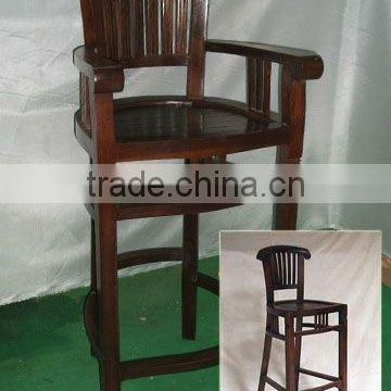 Bar Chair with Armrest - Wooden Bar Chair