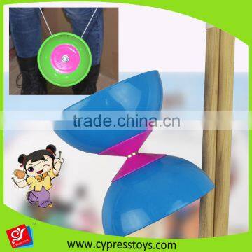 Kids Educational Play Game Wooden Handle Diabolo photo-4