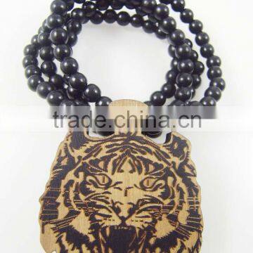 2015 custom fashion hiphop wooden necklace