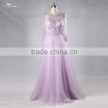 RSE714 Lilac Homecoming Dresses Rhinestone Long Evening Prom Dress