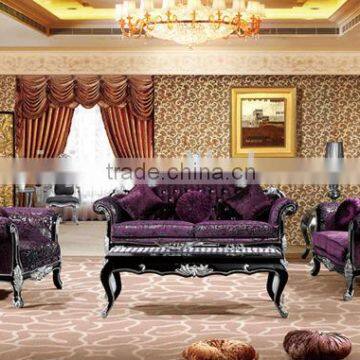 High Quality 2015 New Design Sofa Set / Hotel Furniture Set Purple Sectional Sofa YB58