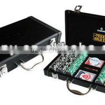 High quality chips poker card dices with mini suitcase gift box