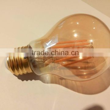 Glass CE ROSH Certification LED a60 g80 e27 4w 6w Globe led filament bulb