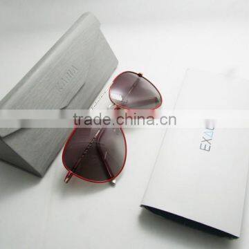 Brand new style leather wrapped foldable handmade glasses case