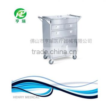 medical stainless steel first-aid hospital trolley