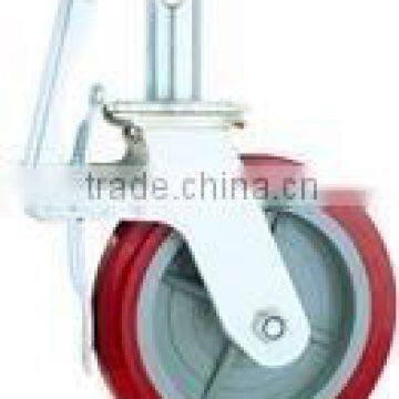 6 inch / 8 inch / 10 inch / 12 inch Removable Scaffolding industry PU Caster / Trundle