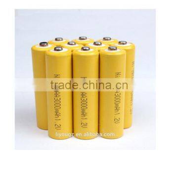 AA 1.2 V 3000mAh Ni-MH rechargeable battery-- Yellow