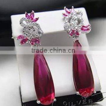 JINSE Big Beautiful Drop Earrings Made With Larger Zircon