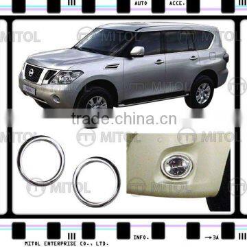 Chrome Fog Lamp Rims For Nissan PATROL 10-on, Auto Accessories