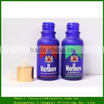 20ml Frosted Essential Oil Cobalt Blue Glass Bottle With Dropper/Screw Cap