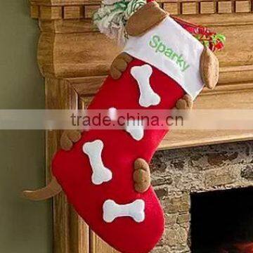 Personalize Christmas Stockings for Dogs/dog christmas stockings/wholesale christmas stockings