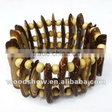 Hot Sell Natural Handmade Coconut Bangle Wood Bangle, Wood Bracelet